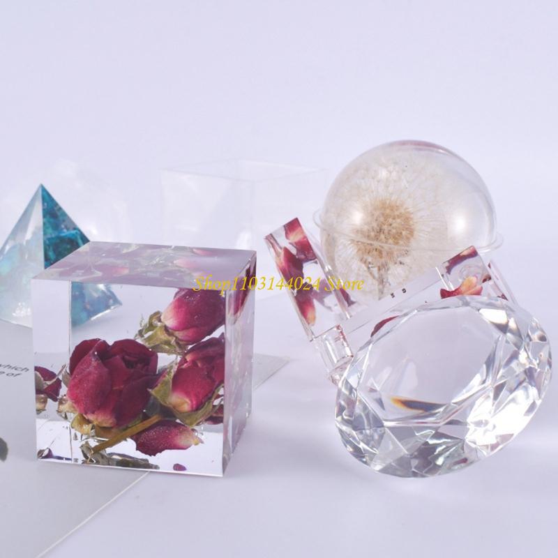 Resin Art Cube - Moldes silicone cubo, fundição epóxi para