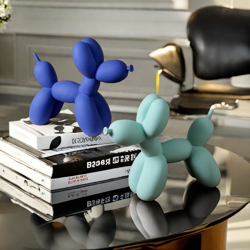 Resin Art Stand - Escultura de cachorro de balão em