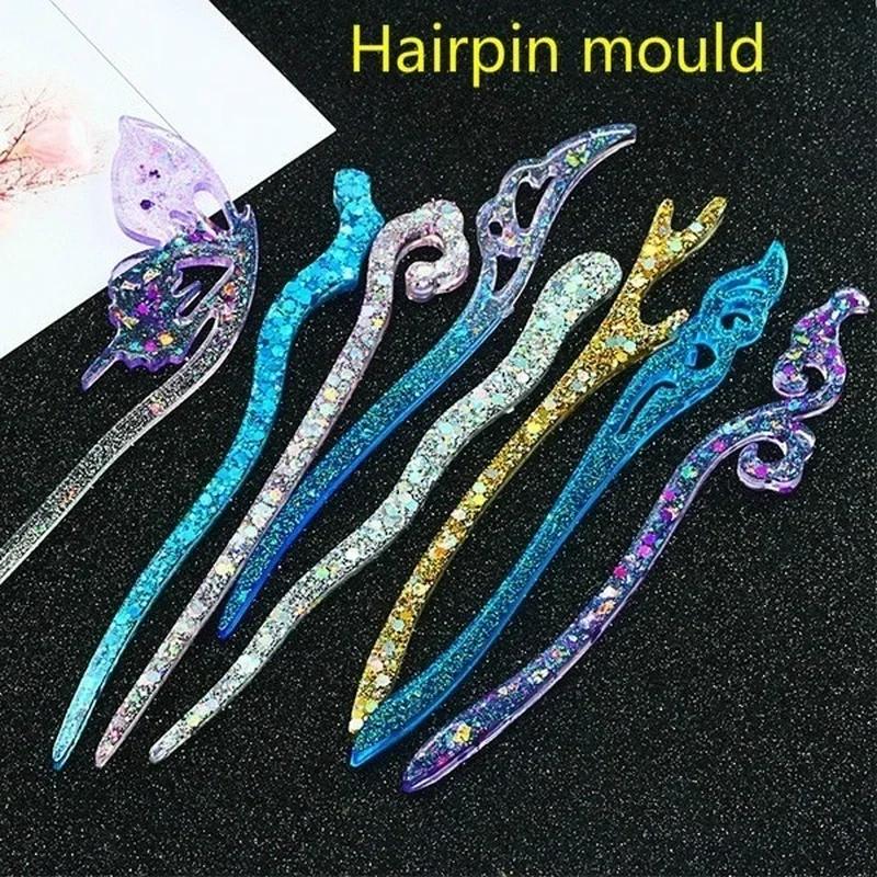 Resin Art Kits For Adults - Novo transparente hairpin silicone molde especial