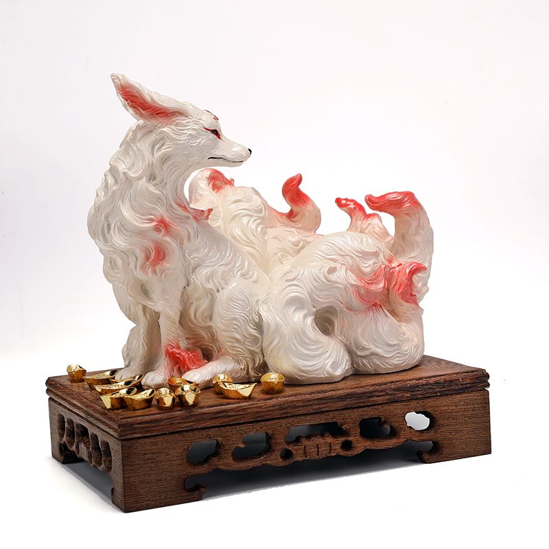 Ornamentos de Raposa de Nove C - Resin Art Anniversary Gift avaliação e preço