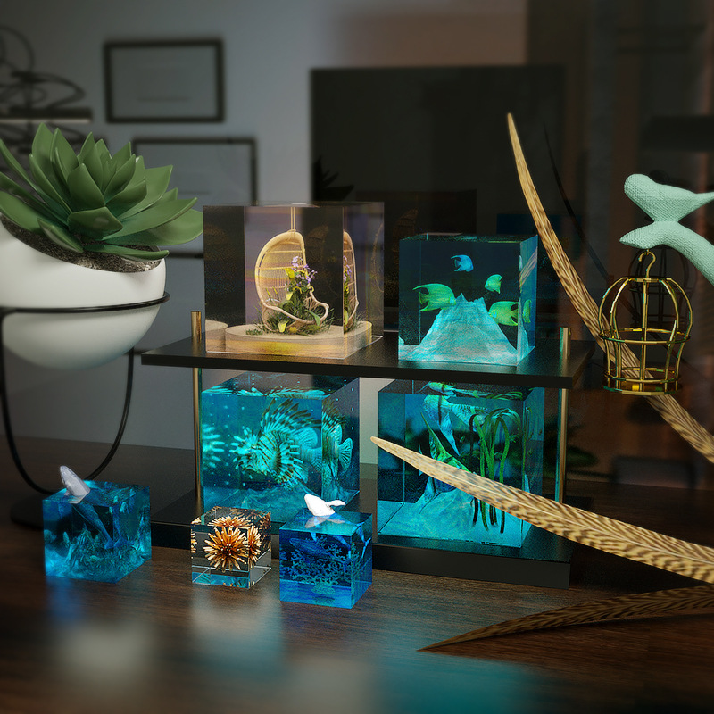 Moldes de resina uv em cubo 3d - Resin Art Cube avaliação e preço
