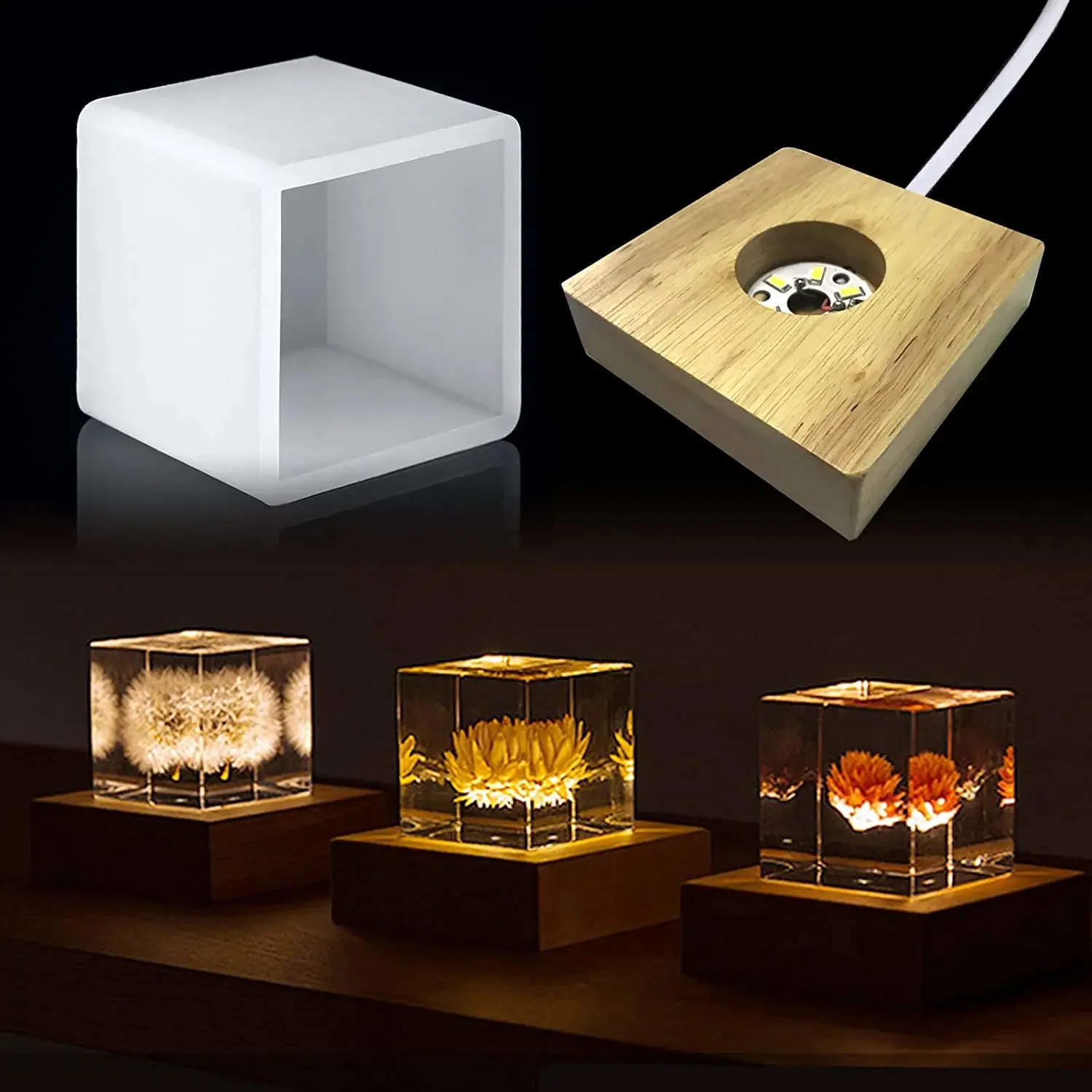 Molde de resina de luz quadrad - Resin Art Stand avaliação e preço