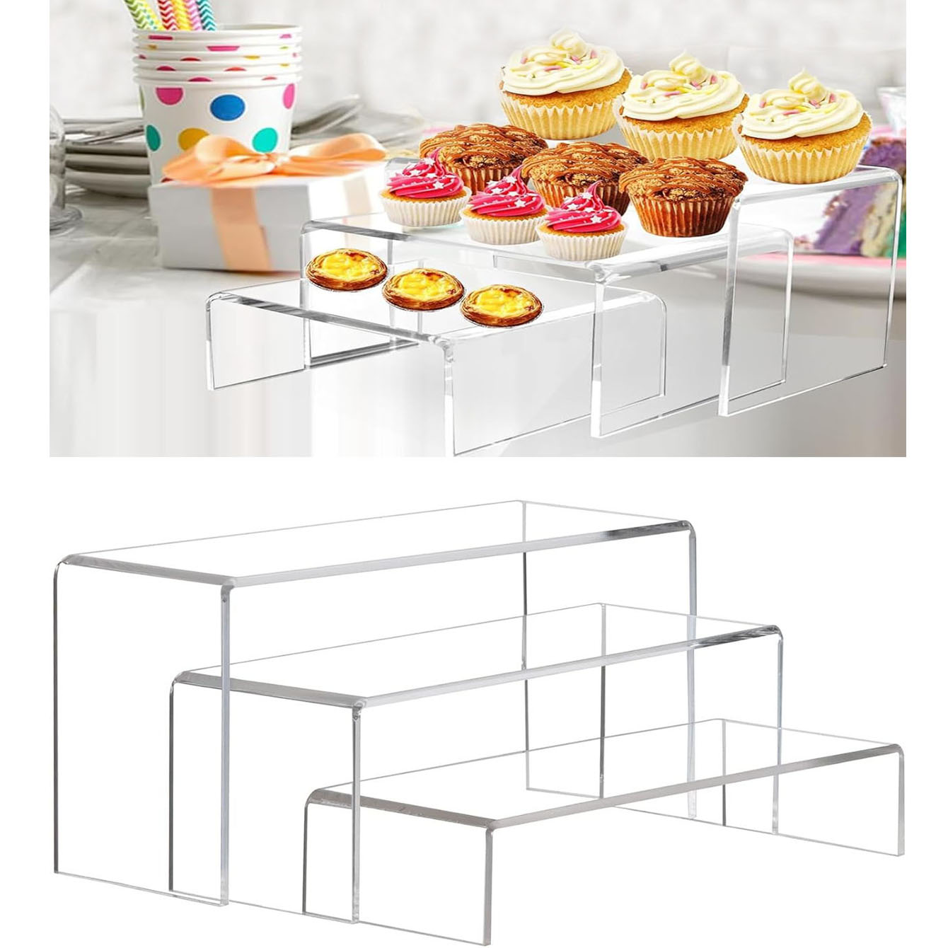 3 peças de prateleiras de acrí - Resin Art Stand avaliação e preço