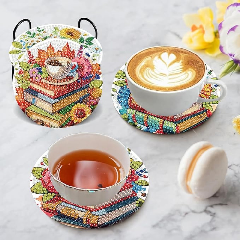 8 Peças/Kit DIY de Porta-Copos - Resin Art Stand avaliação e preço