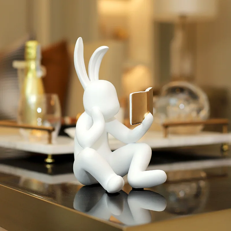 Estatueta de Resina de Coelho  - Resin Art Anniversary Gift avaliação e preço