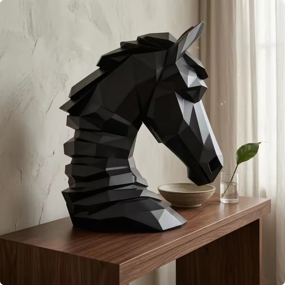 Escultura de Cabeça de Cavalo  - Resin Art Cube avaliação e preço