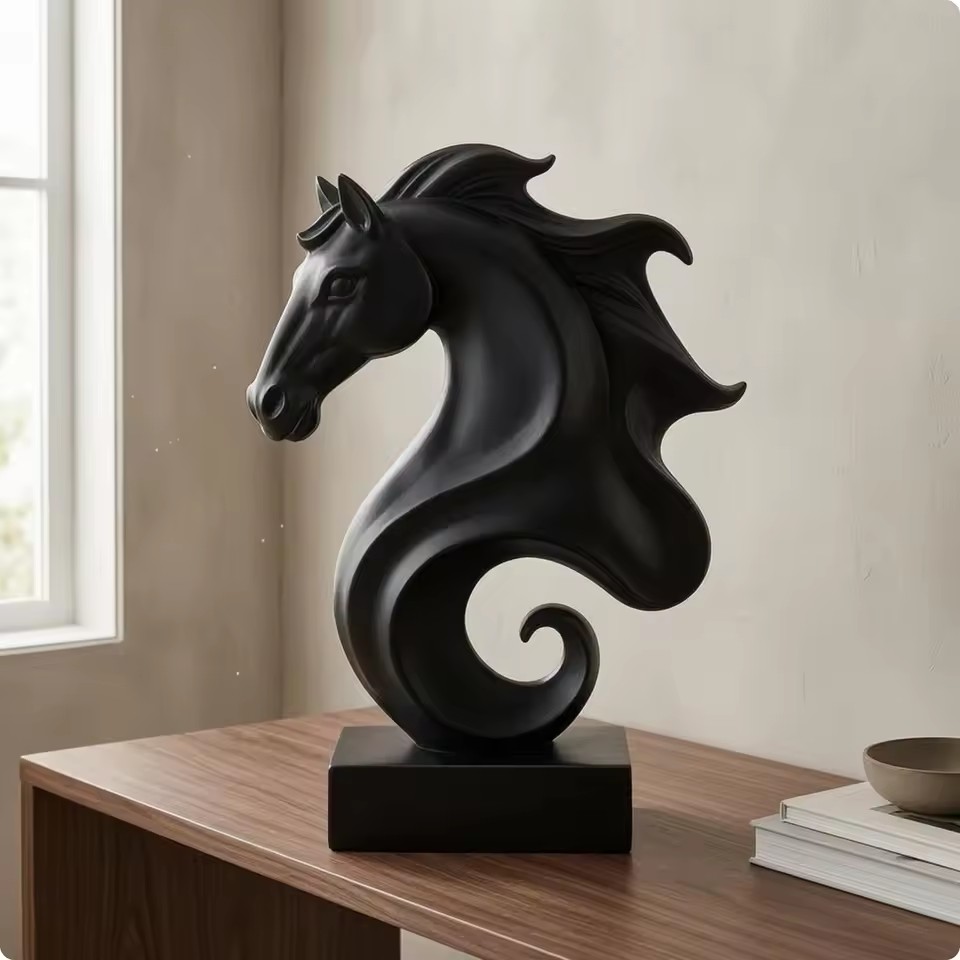 Escultura de Cabeça de Cavalo  - Resin Art Cube avaliação e preço