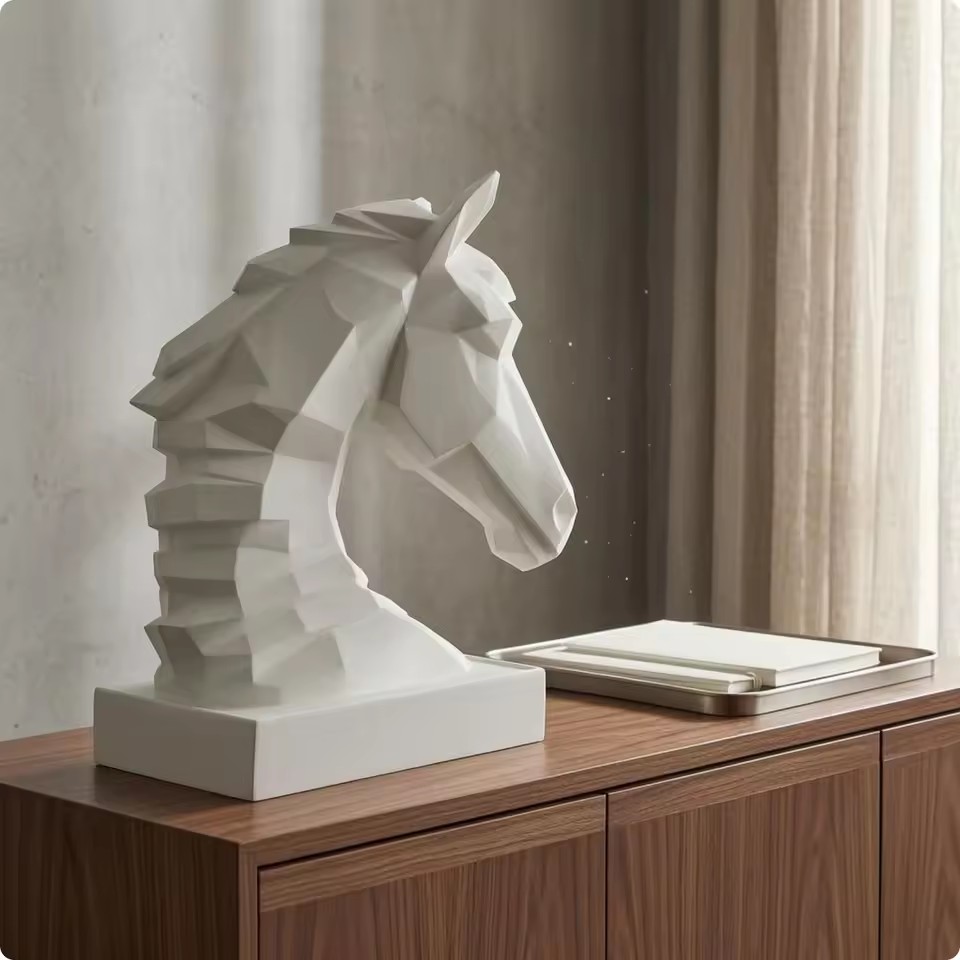 Escultura de Cabeça de Cavalo  - Resin Art Cube avaliação e preço