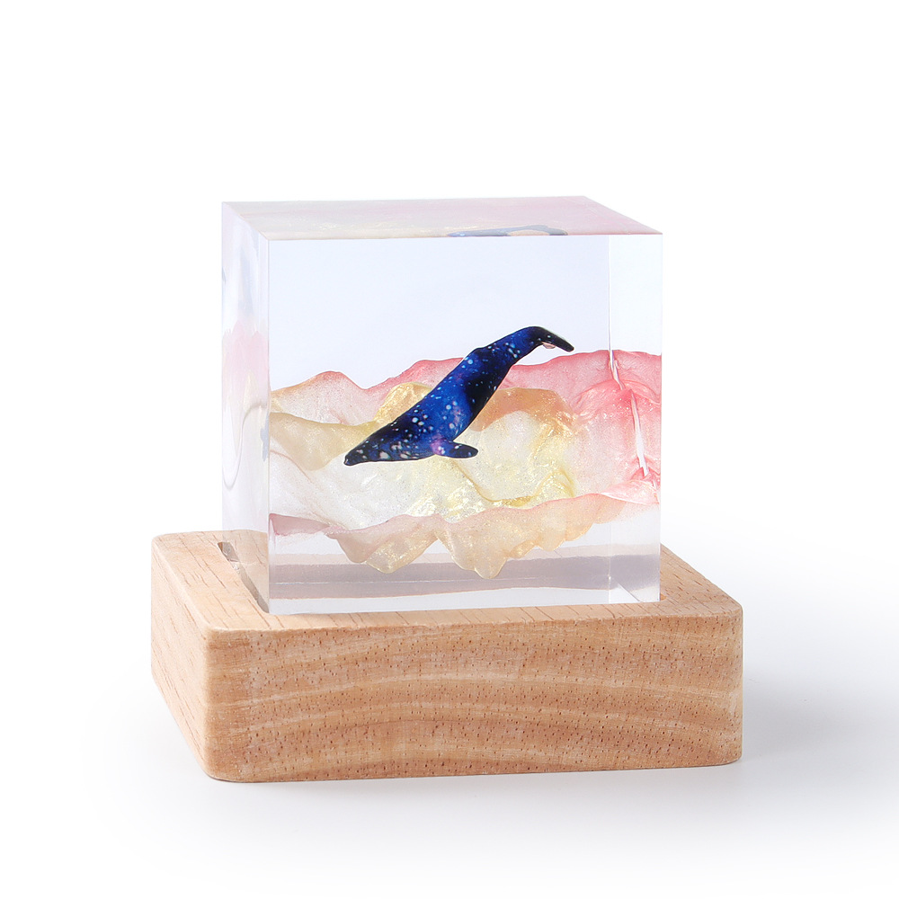 5cm cubo organismo resina luz  - Resin Art Cube avaliação e preço