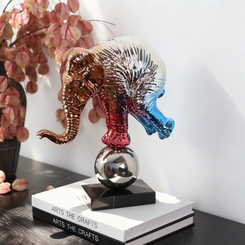 Estátua de Elefante Colorido e - Resin Art Anniversary Gift avaliação e preço
