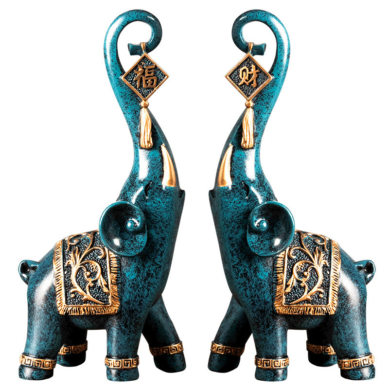 Um Par de Estatuetas de Elefan - Resin Art Anniversary Gift avaliação e preço