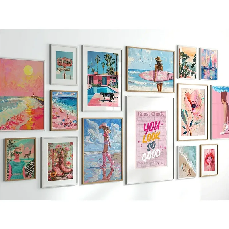 Pôster de Praia Costeira Rosa  - Resin Art Gallery avaliação e preço
