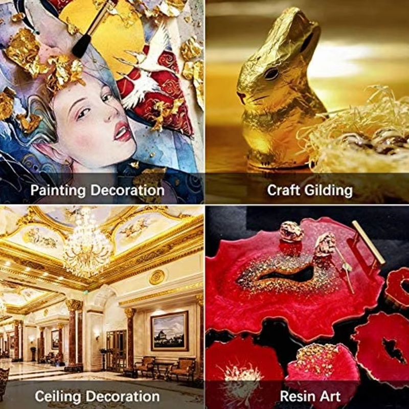 100 Folhas de Imitação de Ouro - Resin Art Anniversary Gift avaliação e preço